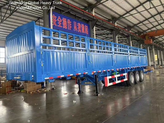 Truk Semi Trailer Pagar 3 Gandar 60 Ton untuk Pengangkutan Ternak