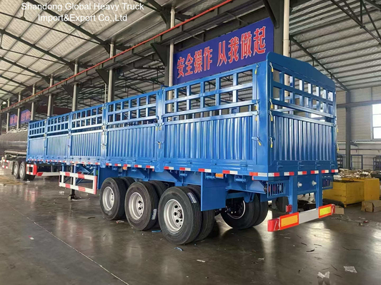 Truk Semi Trailer Pagar 3 Gandar 60 Ton untuk Pengangkutan Ternak