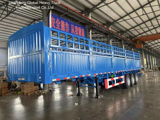Truk Semi Trailer Pagar 3 Gandar 60 Ton untuk Pengangkutan Ternak