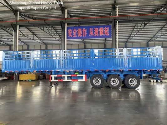 3 poros 50 Ton pagar Semi trailer dengan suspensi udara