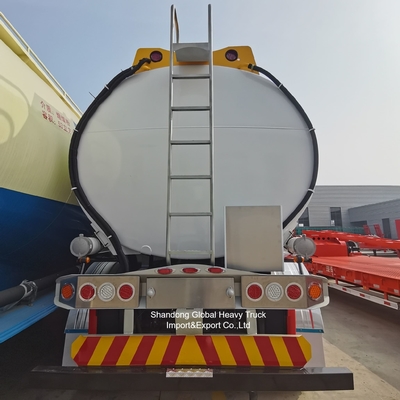 3 Axle Steel Oil Tanker Semi Trailer 45000L Tangki bahan bakar