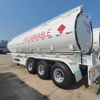 3 Axle Heavy Duty Fuel Tanker Semi Trailer 50000L Kapasitas