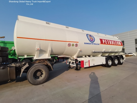3 Axle Heavy Duty Fuel Tanker Semi Trailer 50000L Kapasitas