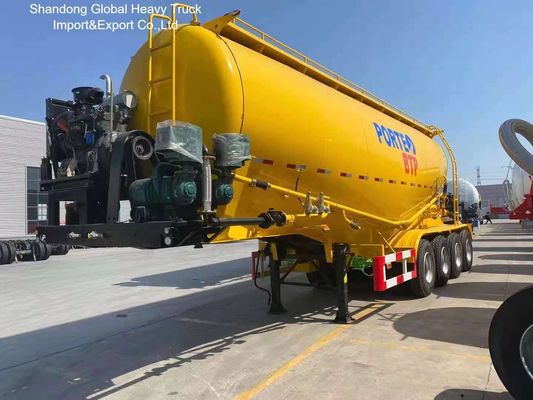 4-Axis Cement Bulker Trailer 40-80t Kapasitas ECE CE Bersertifikat