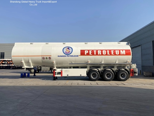 3 Axle Heavy Duty Fuel Tanker Semi Trailer 50000L Kapasitas
