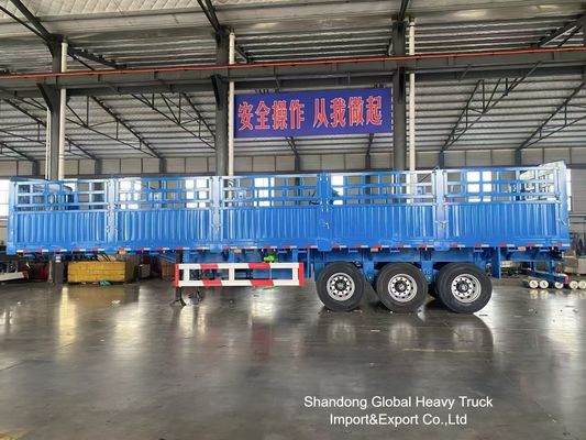 3 poros 50 Ton pagar Semi trailer dengan suspensi udara