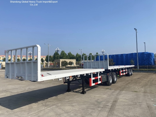 Semi Trailer Lowbed 3 Gandar 40FT 60T Tugas Berat untuk Konstruksi