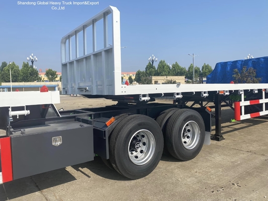 Semi Trailer Lowbed 3 Gandar 40FT 60T Tugas Berat untuk Konstruksi
