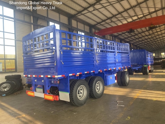 Semi Trailer Penuh 3 Gandar untuk Transportasi Pertanian dan Industri