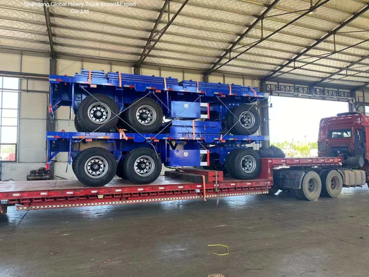 Semi Trailer Penuh 3 Gandar untuk Transportasi Pertanian dan Industri