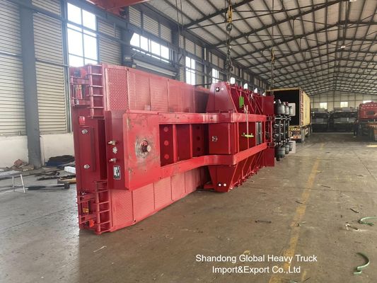 3 poros 60t Low Loader Semi Trailer untuk Pengangkutan Kargo Berat