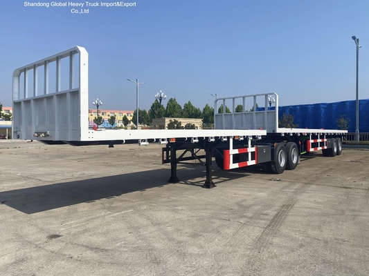 Semi Trailer Lowbed 3 Gandar 40FT 60T Tugas Berat untuk Konstruksi