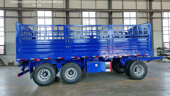 Semi Trailer Penuh 3 Gandar untuk Transportasi Pertanian dan Industri