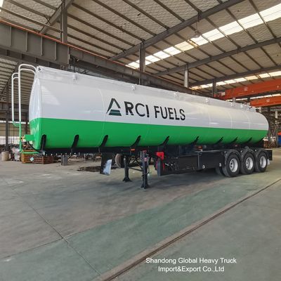 Tanker bahan bakar 3 poros Semi trailer 50000L Kapasitas Konstruksi baja