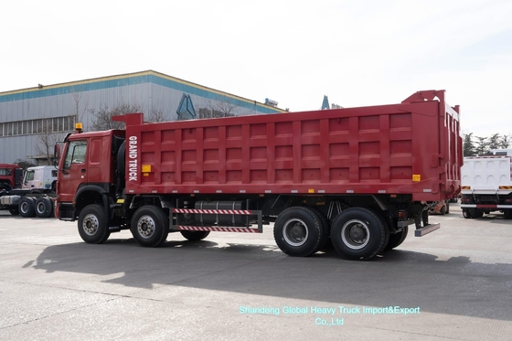 HOWO Truk dump Truk tipper 371HP 375HP 8X4 40t-60t Pengisian dengan kondisi yang sangat baik untuk Afrika