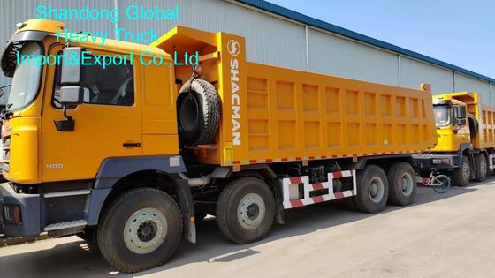 Truk Sampah Shacman F3000 8×4 dengan Mesin Diesel 400HP dan Gaya Pengangkatan Depan untuk Konstruksi Tugas Berat