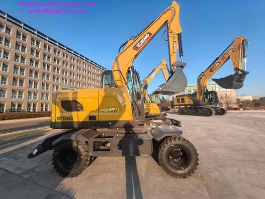 Ekskavator Roda 7 Ton Efisiensi Tinggi dengan Kapasitas 0,23m³ dan Mesin 48 kW untuk Pemindahan Tanah