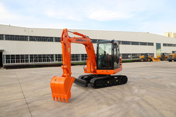 Lonking 6 Ton Hydraulic Mini Excavator dengan 15,4kw/2400rpm Daya dan 5900*2000*2600 mm Compact Size