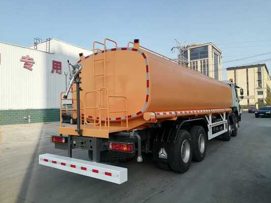 HOWO Nx 6X4 380HP 25000 Liter Truk Tangki Air Minum dengan Sasis yang Diperkuat