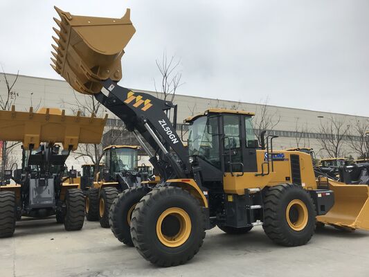 XCMG ZL50GN 5.5t Nominal Load Wheel Loader dengan 162kW Nominal Power dan Rock Bucket untuk Konstruksi