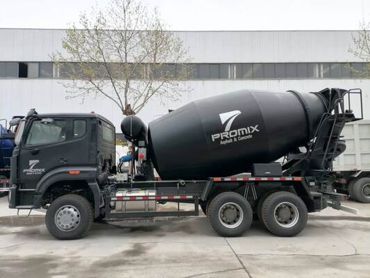China New HOWO Concrete Mixer Truck dengan 6m3 8m3 10m3 Kapasitas untuk Proyek Konstruksi