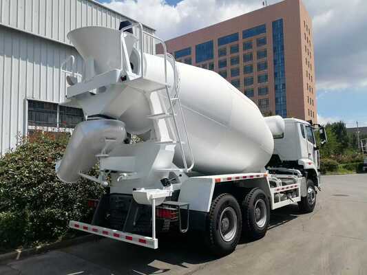 HOWO CNG Concrete Mixer Truck dengan 6-10 m3 Kapasitas Drum dan 6×4 Drive Mode Didorong oleh CNG 336-371 HP Engine