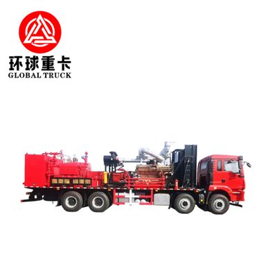 Truk Unit Fracking Ladang Minyak 2800HP dengan Pompa Plunger Tekanan Tinggi dan Konfigurasi Penggerak 8×6 untuk Pengeboran Minyak