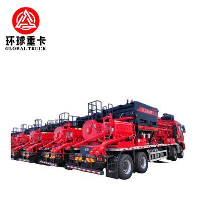 Truk Perekahan Ladang Minyak Shacman 8×6 dengan Mesin Diesel Euro 6 dan Perpindahan Pompa 1697L/Min