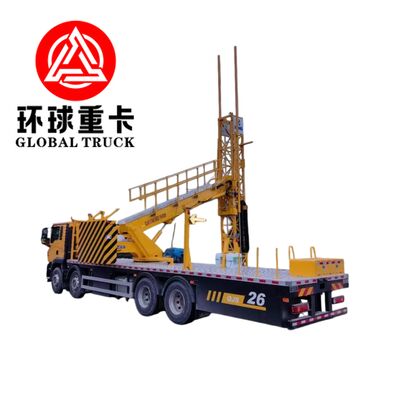 HOWO 4×2 350hp Diesel Crash Cushion Truck dengan Scissor Lift untuk Nigeria Keselamatan Jalan dan Perlindungan Zona Konstruksi