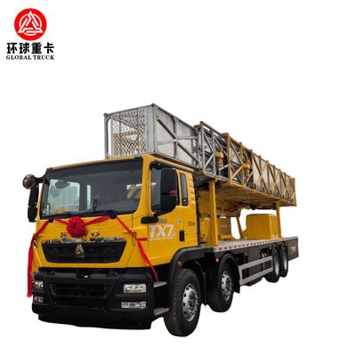 HOWO Sinotruk Sitrak Diesel Powered Bridge Inspection Vehicle dengan Folding Boom Lift dan Euro 5/6 Engine untuk kedalaman kerja 14-22 meter