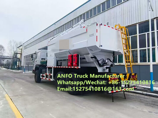 Performa off-road yang baik 6x6 8x8 10/15/20/30T pencampuran di lokasi dan pengisian bahan peledak curah ANFO Truk Emulsi Layanan peledakan Pengeboran Zambia/Zimbabwe/Tanzania/Ghana/Guinea/Namibia/Guyana