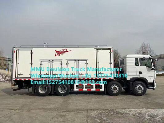 HOWO 20/25/30TON MIXING AND CHARGING EMULSION BULK EXPLOSIVES TRUCK VEHICLE FOR WET OR DRY BLASTHOLES DELIVERING HIGH VOLUMES OF EMULSION-BASED EXPLOSIVES EFFICIENTLY AND SAFELY