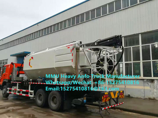 Pencampuran dan pengisian bahan peledak minyak amonium berat multi-fungsi di lokasi Truk 15/20/25Ton Truk ANFO Emulsi Berat MMU MEMU Rusia/Kazakhstan/Uzbekistan/Indonesia/Layanan Peledakan Pertambangan Guinea