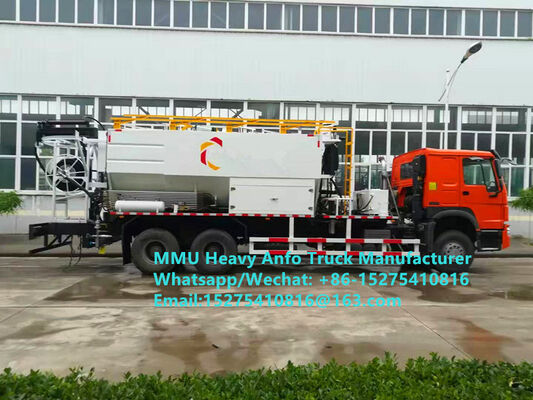 Pencampuran dan pengisian bahan peledak minyak amonium berat multi-fungsi di lokasi Truk 15/20/25Ton Truk ANFO Emulsi Berat MMU MEMU Rusia/Kazakhstan/Uzbekistan/Indonesia/Layanan Peledakan Pertambangan Guinea