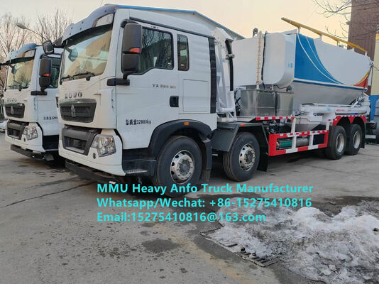 Pengadukan dan pengisian bahan peledak minyak amonium berat multifungsi Truck 15/20/25Ton Heavy Emulsion ANFO Truck MMU MEMU Rusia/Kazakhstan/Uzbekistan/Indonesia/Guinea Mining Blasting Service