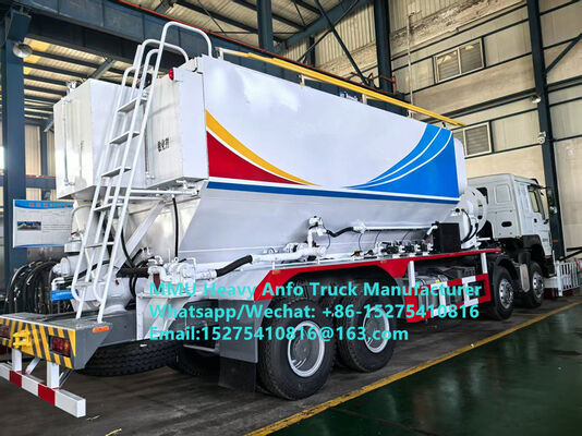 Pengadukan dan pengisian bahan peledak minyak amonium berat multifungsi Truck 15/20/25Ton Heavy Emulsion ANFO Truck MMU MEMU Rusia/Kazakhstan/Uzbekistan/Indonesia/Guinea Mining Blasting Service