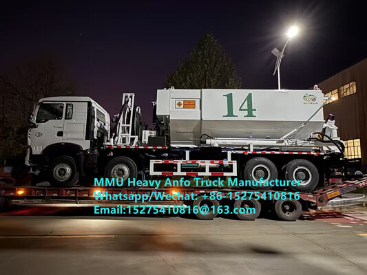 Harga rendah pencampuran dan pengisian bahan peledak minyak amonium berat multifungsi truk 15/20/25 ton emulsi berat truk ANFO Rusia/Kazakhstan/Uzbekistan/Indonesia/Guinea Mining Blasting Service