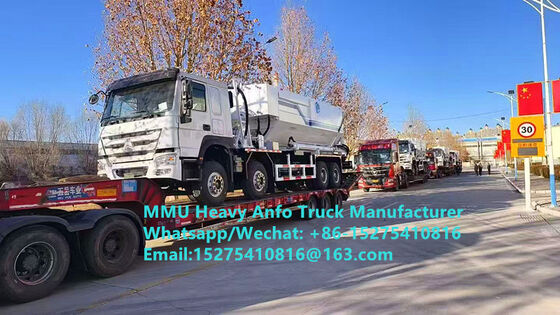 Harga rendah pencampuran dan pengisian bahan peledak minyak amonium berat multifungsi truk 15/20/25 ton emulsi berat truk ANFO Rusia/Kazakhstan/Uzbekistan/Indonesia/Guinea Mining Blasting Service