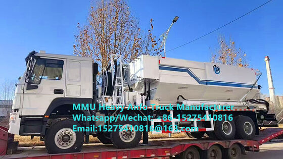 HOWO yang cerdas mencampur dan mengisi bahan peledak minyak amonium berat multi-fungsi Truk 15/20/25Ton Truk ANFO Emulsi Berat Rusia/Kazakhstan/Uzbekistan/Indonesia/Layanan Peledakan Pertambangan Guinea