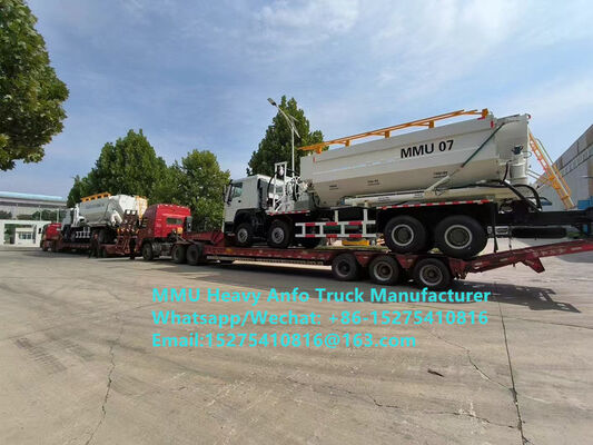 Campuran dan pengisian sisa peledak rendah bahan peledak minyak amonium berat multifungsi Truk 15/20/25 Ton Emulsi Berat Truk ANFO Zambia/Zimbabwe/Tanzania/Ghana/Guinea/Peru Layanan Pemberontakan Pertambangan