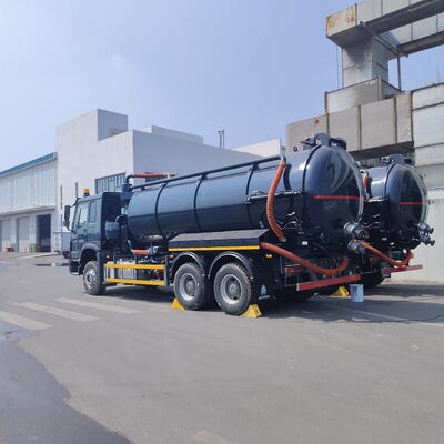 HOWO 15CBM Truk Penyedot Limbah Vakum dengan tipe 6×4 drive dan kekuatan mesin 266HP untuk pembersihan limbah kota dan industri