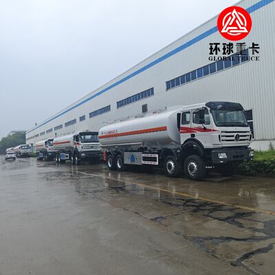 Truk Tangki Bahan Bakar Diesel Beiben 8x8 35000L dengan Sasis Off Road Heavy Duty untuk Area Pertambangan Kongo