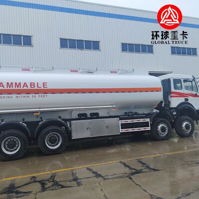 Truk Tangki Bahan Bakar Tugas Berat Beiben 8x8 35000L untuk Industri Pertambangan Kongo