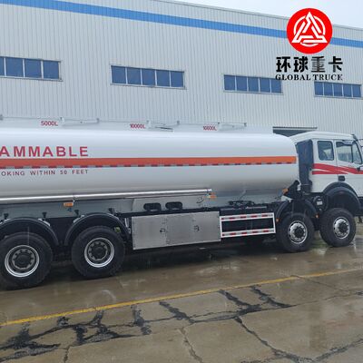 Truk Tangki Bahan Bakar Off-Road Tugas Berat Beiben 8x8 35.000L untuk Pertambangan Kongo