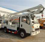 HOWO 8-24 Meter Tinggi Platform Kerja Udara Lengan Angkat Ember Truk 8 Ton Jenis Bahan Bakar Diesel