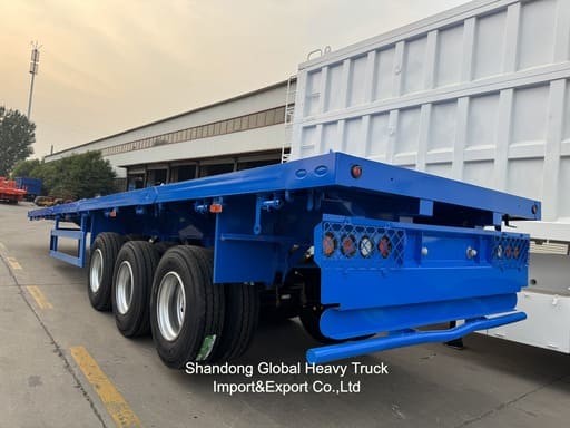 3 Poros 40ton 13,45m Wabco BPW Poros Suspensi Udara Semi Trailer Flatbed