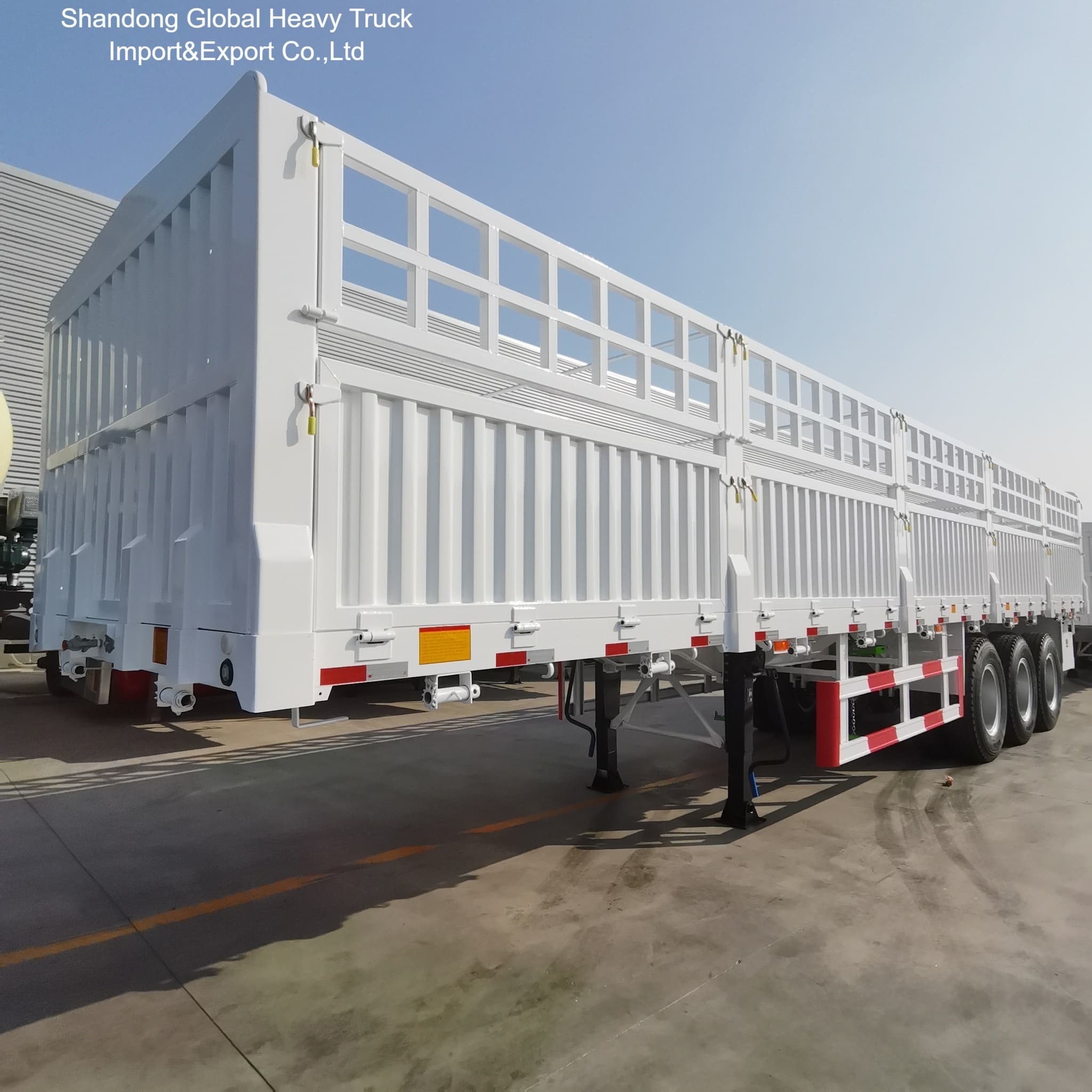 4 Axles 100 Tons Capacity Premium Customized Fence Cargo Semi Trailer for Heavy Load Transport