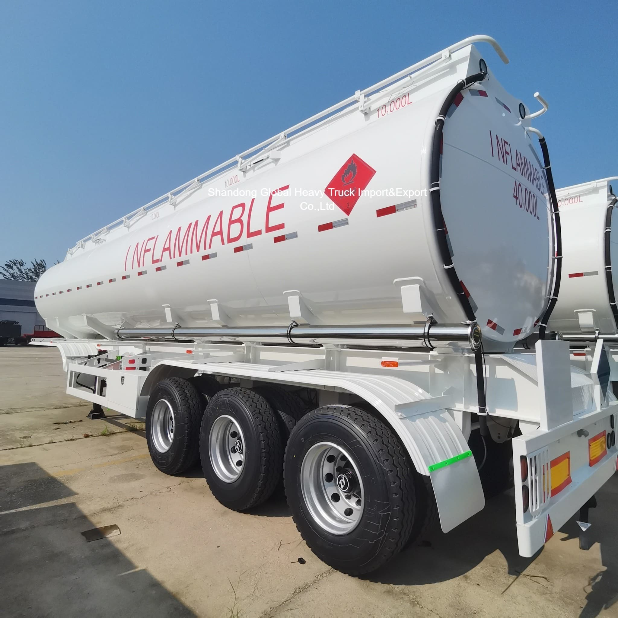 3 Axle 45000L Karbon Steel Fuel Tanker Semi Trailer
