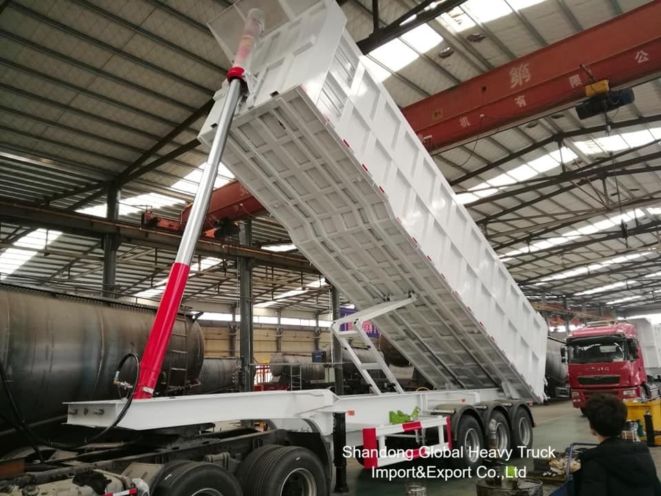 4 Axle 80 Tons Capacity Hydraulic Side Dump Truck Trailer for Heavy-Duty Construction