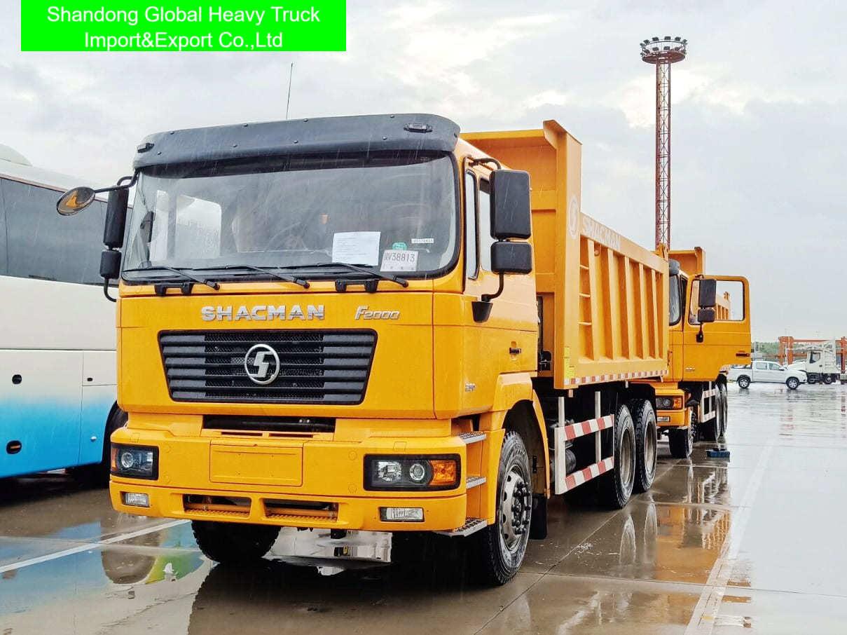 Truk Sampah Shacman Baru atau Bekas 6x4 dengan Emisi Euro 2, Transmisi 10 Gigi Maju, dan Spesifikasi 8329x2490x3450mm